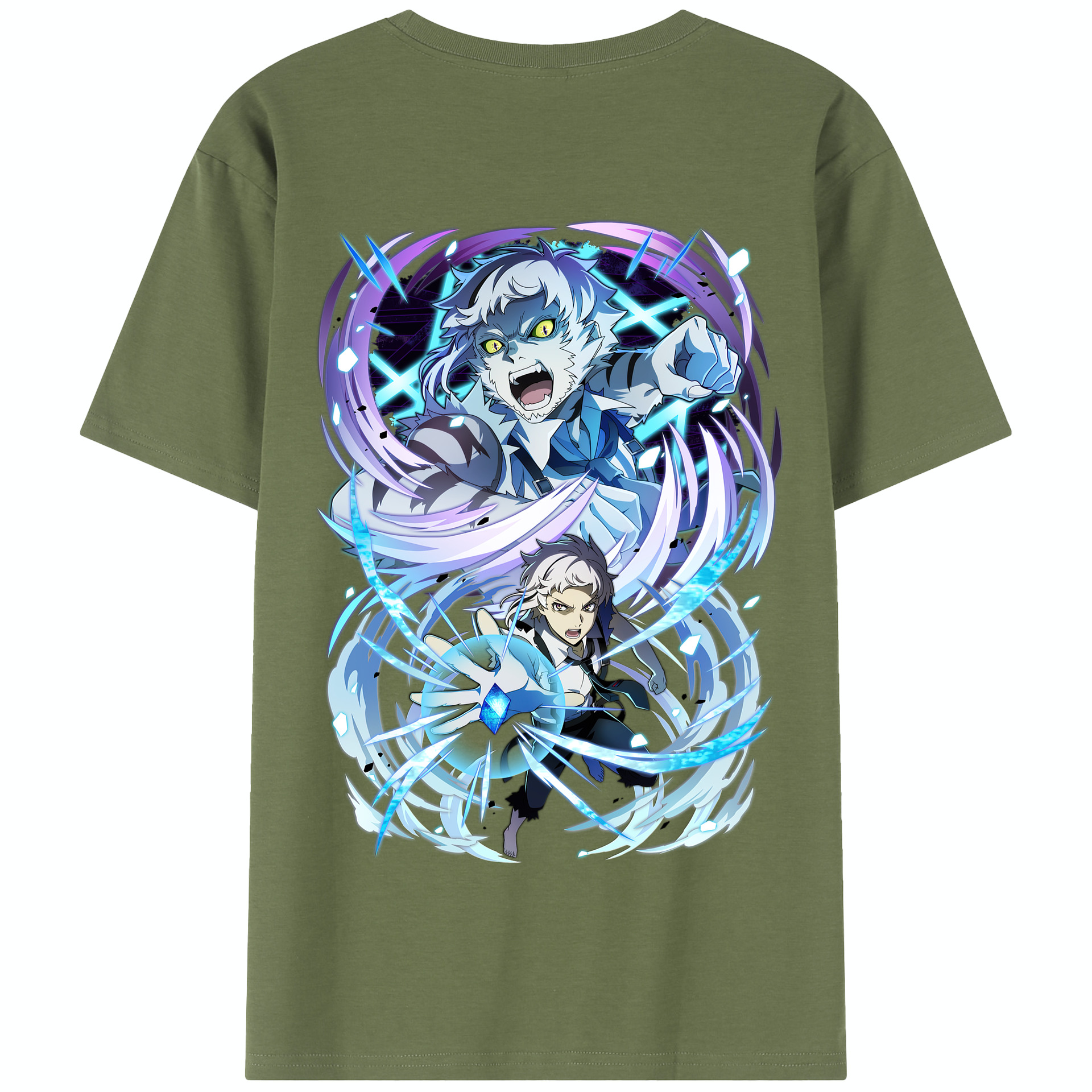（画像用） 文豪ストレイドッグス Bungo Stray Dogs 綿100％半袖Tシャツ（背面プリント）